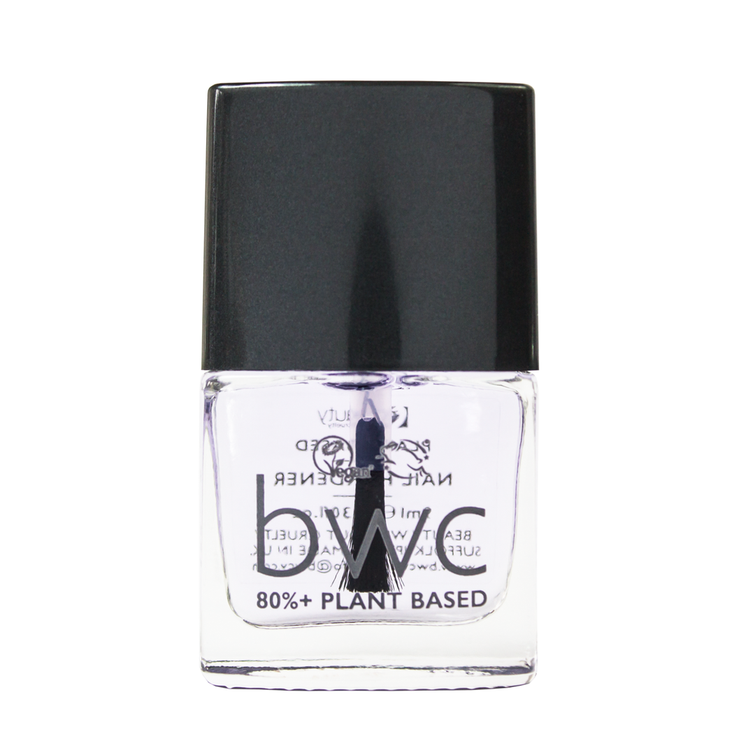 Beauty Without Cruelty nail hardener, clear. Vegan and cruelty-free. Available at Lovethical along with plenty of other vegan and cruelty-free beauty products, makeup, make up, toiletries and cosmetics for all your gift and present needs. 