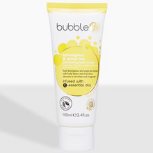 Load image into Gallery viewer, Bubble T Cosmetics lemongrass and green tea hand cream. Image shows the hand cream by itself. Vegan and cruelty-free. Available at Lovethical along with plenty of other vegan and cruelty-free beauty products, makeup, make up, toiletries and cosmetics for all your gift and present needs.
