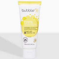Bubble T Cosmetics lemongrass and green tea hand cream. Image shows the hand cream by itself. Vegan and cruelty-free. Available at Lovethical along with plenty of other vegan and cruelty-free beauty products, makeup, make up, toiletries and cosmetics for all your gift and present needs.