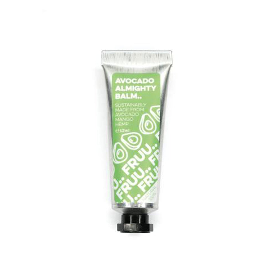 Fruu avocado almighty balm. Vegan and cruelty-free. Available at Lovethical along with plenty of other vegan and cruelty-free beauty products, makeup, make up, toiletries and cosmetics for all your gift and present needs. 