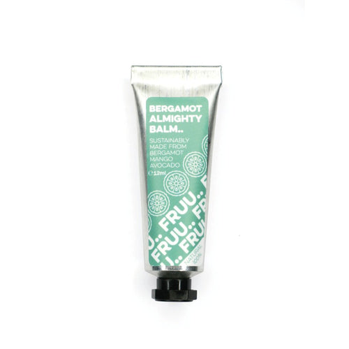 Fruu bergamot almighty balm. Vegan and cruelty-free. Available at Lovethical along with plenty of other vegan and cruelty-free beauty products, makeup, make up, toiletries and cosmetics for all your gift and present needs. 