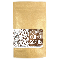 Packet of Fruu coconut coffee scrub. Vegan and cruelty-free. Available at Lovethical along with plenty of other vegan and cruelty-free beauty products, makeup, make up, toiletries and cosmetics for all your gift and present needs. 