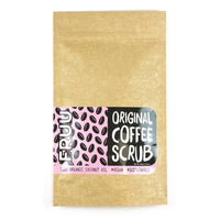 Packet of Fruu original coffee scrub. Vegan and cruelty-free. Available at Lovethical along with plenty of other vegan and cruelty-free beauty products, makeup, make up, toiletries and cosmetics for all your gift and present needs. 