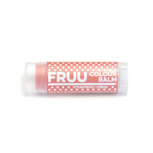 Load image into Gallery viewer, Fruu strawberry crème colour lip balm. Vegan and cruelty-free. Available at Lovethical along with plenty of other vegan and cruelty-free beauty products, makeup, make up, toiletries and cosmetics for all your gift and present needs. 
