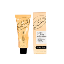 Load image into Gallery viewer, Tube of UpCircle coffee face scrub - citrus blend - boxed and unboxed. Vegan and cruelty-free. Available at Lovethical along with plenty of other vegan and cruelty-free beauty products, makeup, make up, toiletries and cosmetics for all your gift and present needs. 
