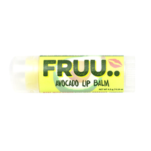 Load image into Gallery viewer, Fruu avocado lip balm. Vegan and cruelty-free. Available at Lovethical along with plenty of other vegan and cruelty-free beauty products, makeup, make up, toiletries and cosmetics for all your gift and present needs. 
