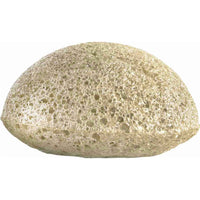 The Konjac Sponge Company Mini Pore Refiner Rabbit With Green Tea. Picture shows a close up of the konjac sponge. Vegan and cruelty-free. Available at Lovethical along with plenty of other vegan and cruelty-free beauty products, makeup, make up, toiletries and cosmetics for all your gift and present needs. 