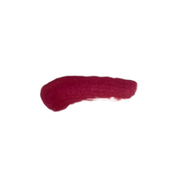Colour swatch of benecos natural matte liquid lipstick - bloody berry. Vegan and cruelty-free. Available at Lovethical along with plenty of other vegan and cruelty-free beauty products, makeup, make up, toiletries and cosmetics for all your gift and present needs. 