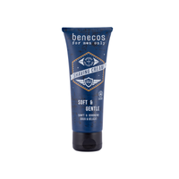 benecos mens shaving cream. Vegan and cruelty-free. Available at Lovethical along with plenty of other vegan and cruelty-free beauty products, makeup, make up, toiletries and cosmetics for all your gift and present needs. 