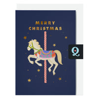 Quinn and Quill Carousel Christmas Card. Vegan and cruelty-free. Available at Lovethical along with plenty of other vegan and cruelty-free beauty products, makeup, make up, toiletries and cosmetics for all your gift and present needs. 