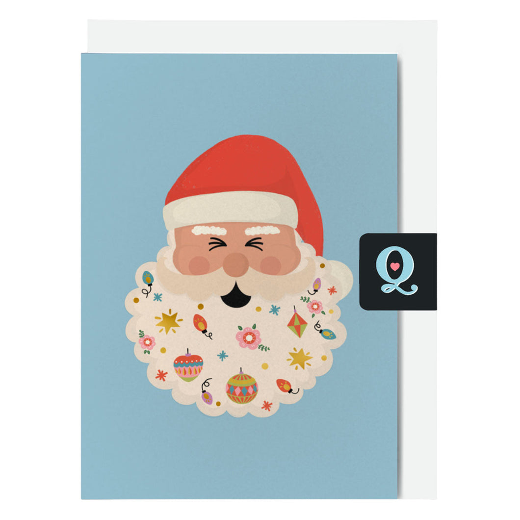 Quinn and Quill Santa Christmas Card. Vegan and cruelty-free. Available at Lovethical along with plenty of other vegan and cruelty-free beauty products, makeup, make up, toiletries and cosmetics for all your gift and present needs. 