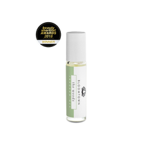 Load image into Gallery viewer, Bloomtown roll on infused oil - The Woods - vetiver and bergamot. Includes beauty shortlist Awards 2018 winner badge. Vegan and cruelty-free. Available at Lovethical along with plenty of other vegan and cruelty-free beauty products, makeup, make up, toiletries and cosmetics for all your gift and present needs. 
