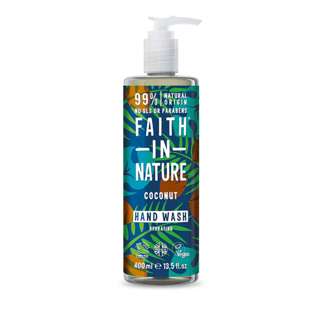 Faith in Nature Coconut Hand Wash Vegan and cruelty-free. Available at Lovethical along with plenty of other vegan and cruelty-free beauty products, makeup, make up, toiletries and cosmetics for all your gift and present needs. 
