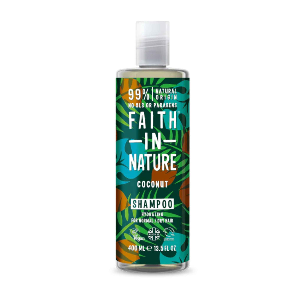 Faith in Nature Coconut Shampoo Vegan and cruelty-free. Available at Lovethical along with plenty of other vegan and cruelty-free beauty products, makeup, make up, toiletries and cosmetics for all your gift and present needs. 