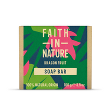 Load image into Gallery viewer, Faith in Nature Dragon Fruit Soap Vegan and cruelty-free. Available at Lovethical along with plenty of other vegan and cruelty-free beauty products, makeup, make up, toiletries and cosmetics for all your gift and present needs. 
