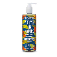 Faith in Nature Grapefruit and Orange Hand Wash Vegan and cruelty-free. Available at Lovethical along with plenty of other vegan and cruelty-free beauty products, makeup, make up, toiletries and cosmetics for all your gift and present needs. 