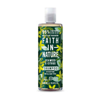 Faith in Nature Seaweed And Citrus Shampoo Vegan and cruelty-free. Available at Lovethical along with plenty of other vegan and cruelty-free beauty products, makeup, make up, toiletries and cosmetics for all your gift and present needs. 