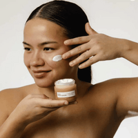 UpCircle face moisturiser cream. Image shows a woman using the cream. Vegan and cruelty-free. Available at Lovethical along with plenty of other vegan and cruelty-free beauty products, makeup, make up, toiletries and cosmetics for all your gift and present needs. 