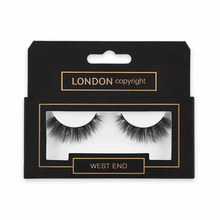 Load image into Gallery viewer, London Copyright Eyelashes - West End boxed. Vegan and cruelty-free. Available at Lovethical along with plenty of other vegan and cruelty-free beauty products, makeup, make up, toiletries and cosmetics for all your gift and present needs. 
